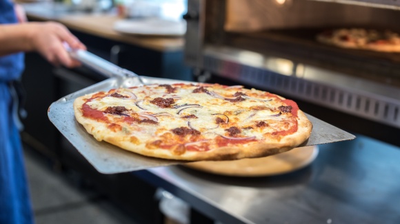 Stock Bild einer Pizzeria