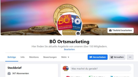 Screenshot einer Facebookseite