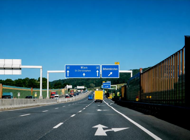 Westautobahn mit Abfahrt