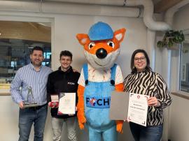 2026.03.02. | Top Lehrling bei Installationstechnik Fuchs-Foto (v.l.n.r.): Roman Fuchs, Michael Gruber, Barbara Lashofer